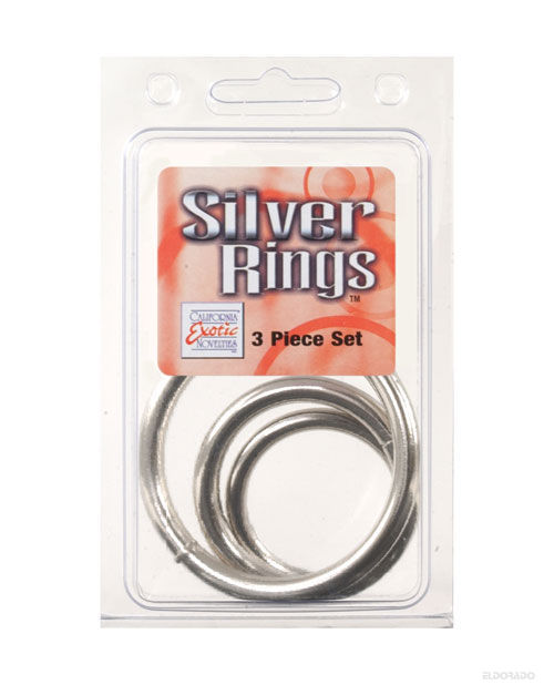 Juego de anillos de plata