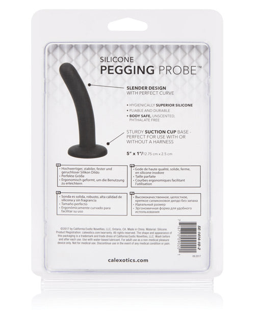 Sonda de silicona para pegging - Negra