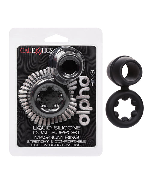 Anillo Dual Magnum de Silicona Líquida Alpha - Negro