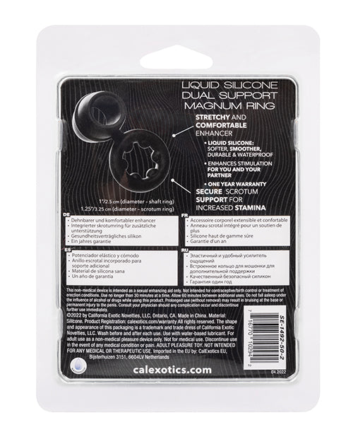 Anillo Dual Magnum de Silicona Líquida Alpha - Negro