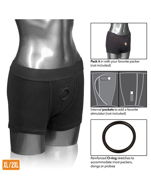 Packer Gear Boxer Brief Harness XL/2XL - Negro