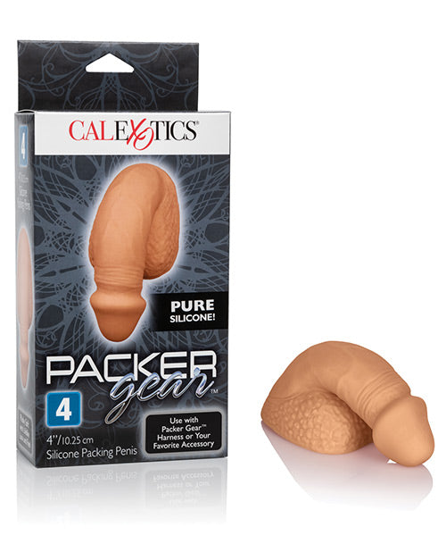 Packer Gear Pene de Embalaje de Silicona de 4" - Color Canela