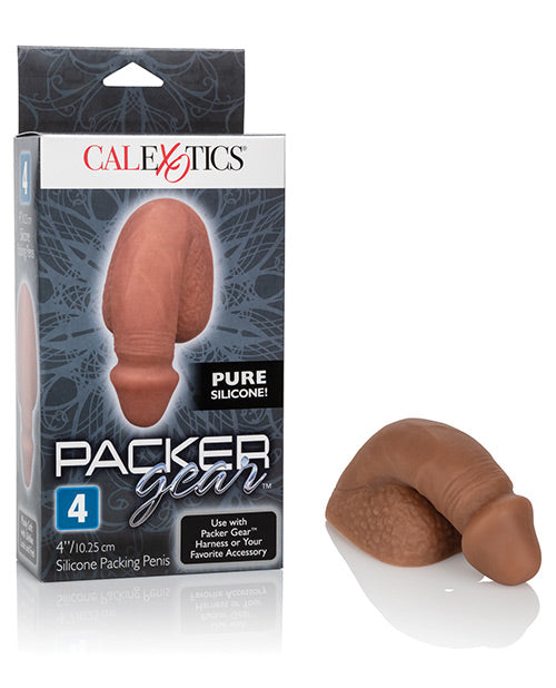 Empaquetador de pene de silicona Packer Gear de 4" - Marrón