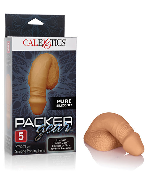 Empacador de pene de silicona Packer Gear de 5" - Marrón claro