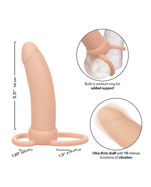 Performance Maxx Double Pénétrateur épais Rechargeable - Ivoire