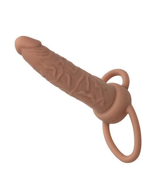 Double pénétrateur rechargeable Performance Maxx - Marron
