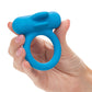 Améliorateur de Couple en Silicone Rechargeable Double Plaisir avec Double Stimulateur Vibratoire - Bleu