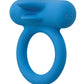 Améliorateur de Couple en Silicone Rechargeable Double Plaisir avec Double Stimulateur Vibratoire - Bleu