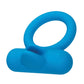 Améliorateur de Couple en Silicone Rechargeable Double Plaisir avec Double Stimulateur Vibratoire - Bleu