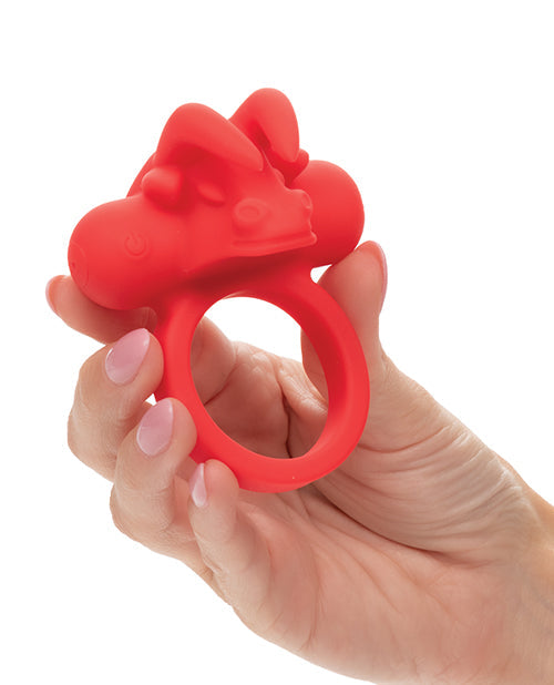 Potenciador de pareja de silicona recargable The Matador con triple estimulación - Rojo