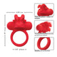Potenciador de pareja de silicona recargable The Matador con triple estimulación - Rojo