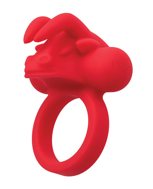 Potenciador de pareja de silicona recargable The Matador con triple estimulación - Rojo