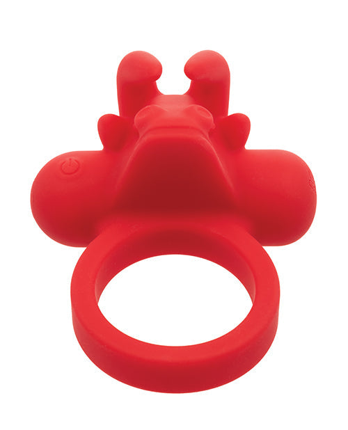 Potenciador de pareja de silicona recargable The Matador con triple estimulación - Rojo