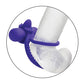 Potenciador de pareja de silicona recargable con doble estimulador de clítoris y lengua vibratoria - Púrpura