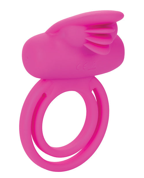 Potenciador de clítoris dual recargable de silicona - Rosa