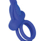 Anillos para pene de silicona recargables duales Couples Enhancers - Azul