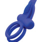 Anillos para pene de silicona recargables duales Couples Enhancers - Azul