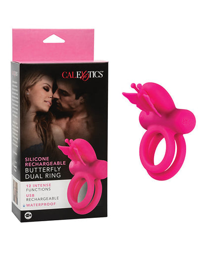 Anneau double papillon rechargeable en silicone