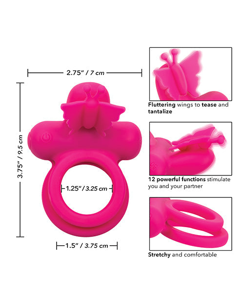 Anneau double papillon rechargeable en silicone