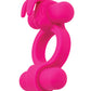 Rehausseur de Couple en Silicone Rechargeable Rockin' Rabbit - Fuchsia