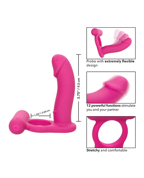 Vibreur double en silicone rechargeable – Rose