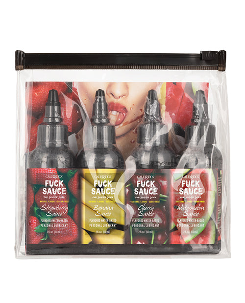 Lubrifiant personnel à base d'eau Saveur Fuck Sauce - Lot de 4 flacons de 59 ml