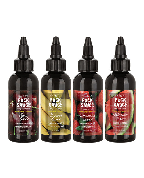 Lubrifiant personnel à base d'eau Saveur Fuck Sauce - Lot de 4 flacons de 59 ml