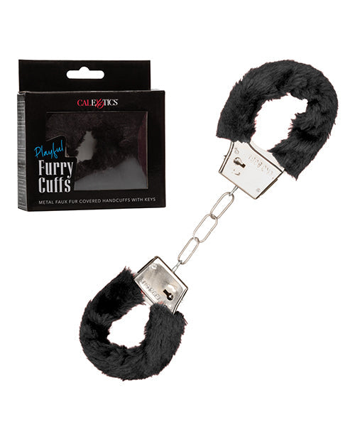 Menottes fourrure coquines - Noir