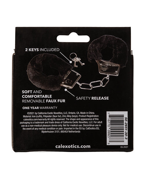 Menottes fourrure coquines - Noir