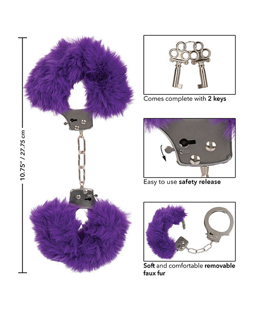 Poignets Ultra Doux en Fausse Fourrure - Violet