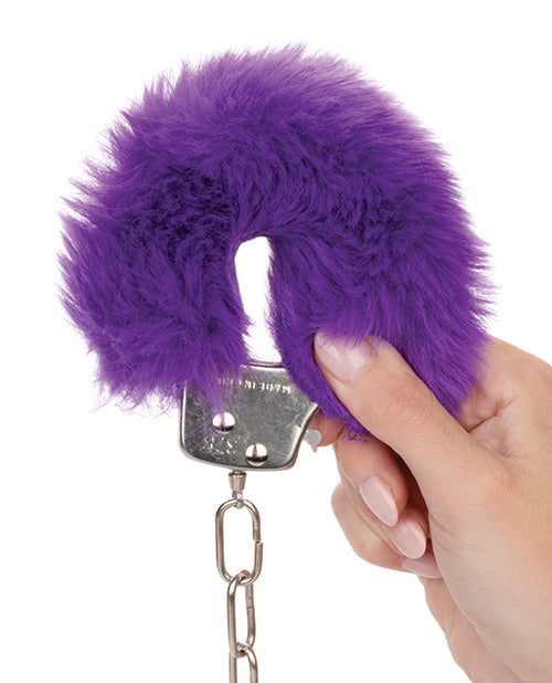 Poignets Ultra Doux en Fausse Fourrure - Violet