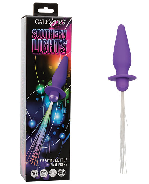 Southern Lights Vibrating Light Up Anal Probe - Purple