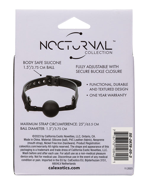 Mordaza de bola de silicona Nocturnal Collection - Negra