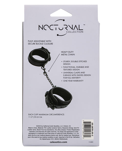 Menottes de cheville réglables collection Nocturne - Noir