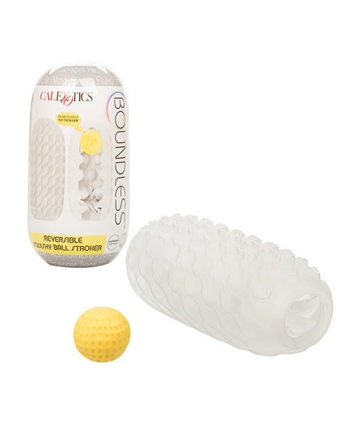 Masturbateur à boule souple réversible Boundless - Jaune