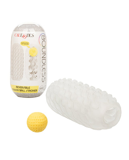 Masturbateur à boule souple réversible Boundless - Jaune