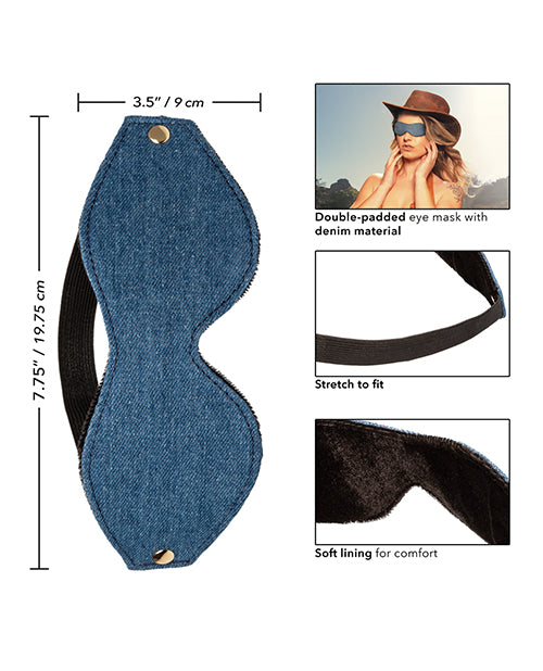 Masque de nuit en jean premium Ride 'Em