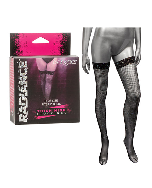 Bas autofixants Radiance – Noir grande taille