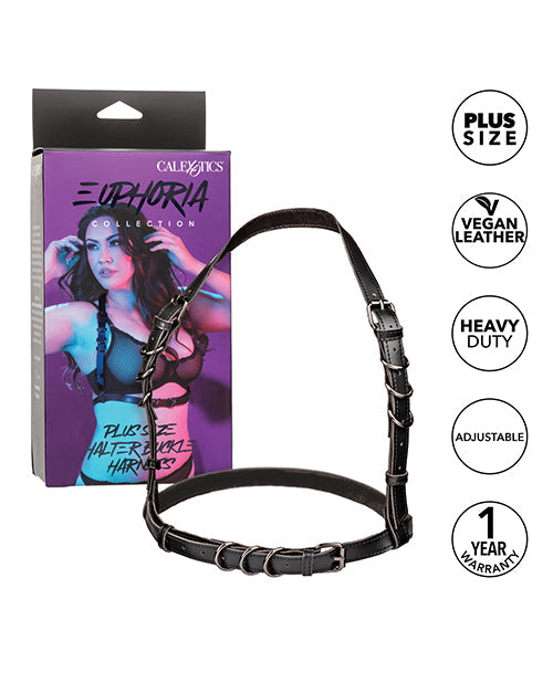 Arnés Euphoria Collection de talla grande con hebilla y cuello halter