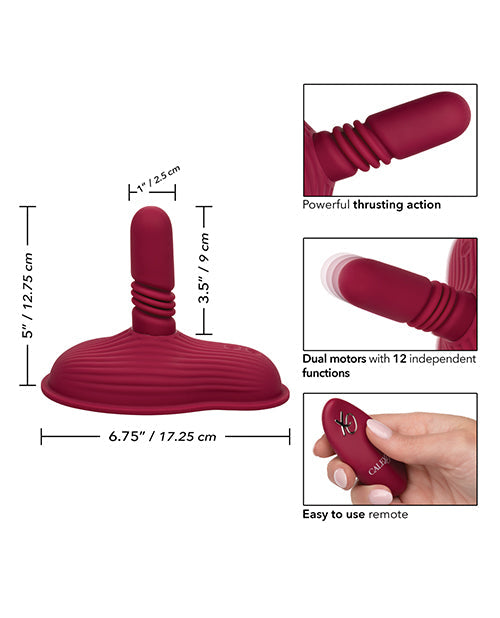 Vibreur télécommandé Dual Rider | Vibreur à poussée et frottement | Meilleur vibreur côtelé rouge 12x pour femmes