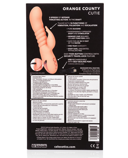 Vibración del Punto G de California Dreaming | Vibrador de Empuje de Belleza del Condado de Orange | Mejor Vibrador para Mujeres
