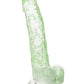 Gros Godemiché Naughty Bits | Gros Godemiché Luminescent | Godemiché Ventouse Feuille de Cannabis