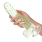 Gros Godemiché Naughty Bits | Gros Godemiché Luminescent | Godemiché Ventouse Feuille de Cannabis