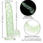 Gros Godemiché Naughty Bits | Gros Godemiché Luminescent | Godemiché Ventouse Feuille de Cannabis