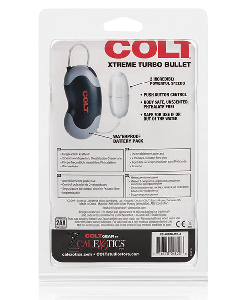 COLT Xtreme Turbo Bullet Power Pack Étanche - 2 Vitesses Argent