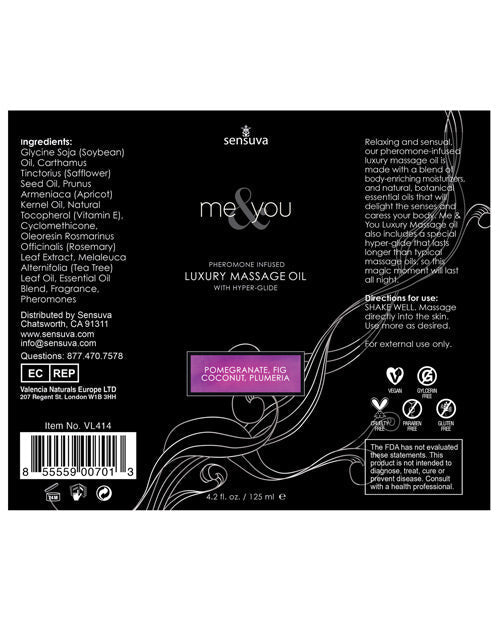 Sensuva Huile de Massage Me & You - 125 ml Sweet Secrets