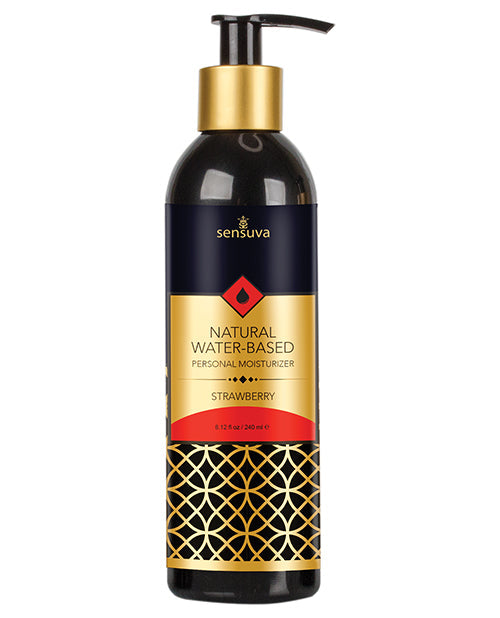 Sensuva Humectante Personal Natural a Base de Agua - 8.12 oz Fresa