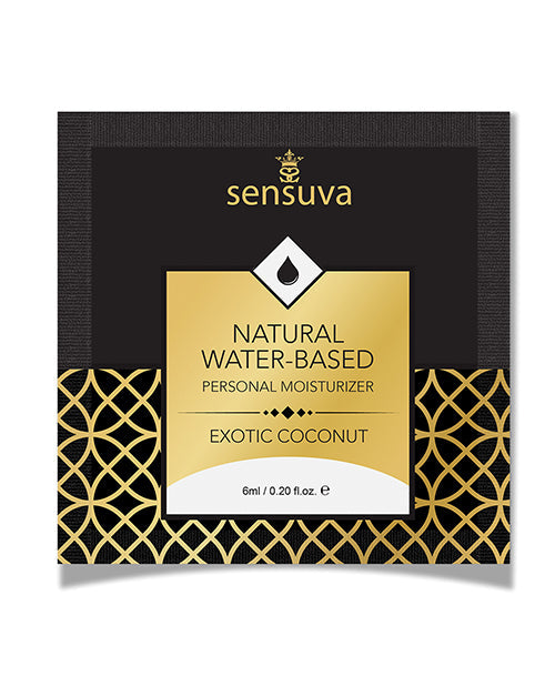 Sensuva Lubricante Personal Natural a Base de Agua Paquete de un Solo Uso - 6 ml Coco Exótico