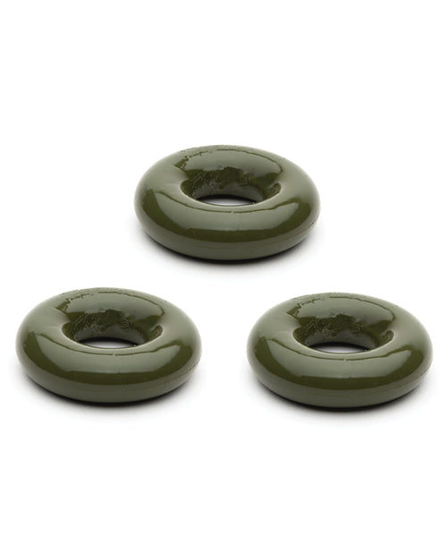 Pack de 3 anneaux péniens Sport Fucker Chubby – Vert armée