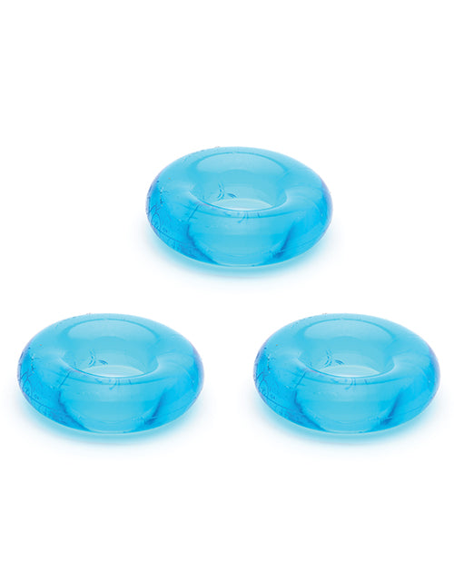 Sport Fucker Anneaux Péniens en Silicone Pack de 3 - Bleu Glacé